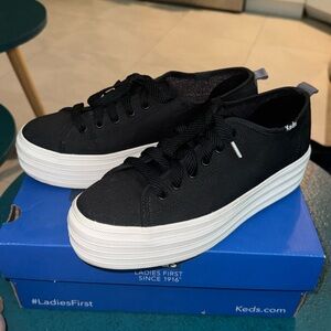 KEDS PLATFORM SNEAKERS - BLACK - 7.5